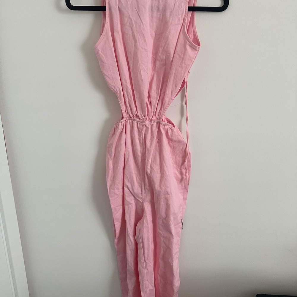 Pink Sleeveless Jumpsuit